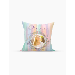 Personalized Rainbow Pillow